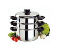 Combiné vapeur en inox 3 corps - 20 cm