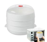Cuit-Vapeur Micro-Ondes Avec Couvercle et Plateau,Vapeur à pommes de terre pour micro-ondes | Récipient Réchauffage pour Plats Légumes Viandes Raviolis Pâtes Maïs