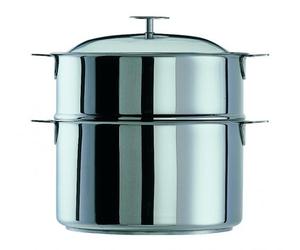 Cuit-Vapeur Ovale 1 Panier Perforé 30 cm Inox Mutine Fixe