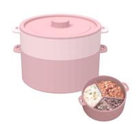 Cuit-Vapeur pour Micro-Ondes - Silicone Double Couche Multifonctionnel,Bol Alimentaire Cuit-Vapeur Micro-Ondes,Pour Friteuse à Air Réfrigérateur Aliments Bébé Pâtes Préparation