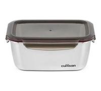 Cuitisan - Boite alimentaire rectangulaire en inox compatible au micro-ondes - 1800ml Gris G