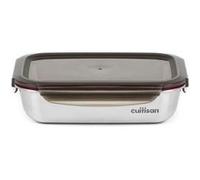 Cuitisan - Boite alimentaire rectangulaire en inox compatible au micro-ondes - 1900ml Gris G
