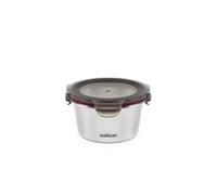 CANDL Cuitisan (Flora) conteneur hermétique en acier inoxydable avec un couvercle à clip,rond (Ø12,4cm x 5,4cm / 300ml) (Ø 12,5cm x 7,1cm / 410ml)