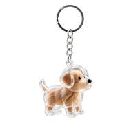 cuiv Porte hien Souvenir Transparent à Remplir avec Bouchon | 1 porte-clé transparent en forme de chien, avec bouchon, pour poils et souvenirs de son chien