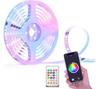 CUIV-Ruban À Led 5M,Bande Led Wifi Rgbww Compatible Avec Alexa,Google Home Et Google Nest,Bande Lumineuse Intelligente Synchronise Avec Rythme De Musique,Commande Vocale Et Contrôle À Distance