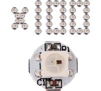 CUIV-Ws2812B Lot De 100 Fils En Alliage Eco Rvb 5050 Avec Dissipateur Thermique Pcb (10 Mm X 3 Mm) Puces Led Smd Blanches