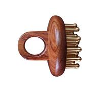 Cuivre Bois Peigne Méridien Soins des Cheveux Soulagement de la Fatigue Poignée Brosse de Massage Stimulation Points Lymphatique Gua Sha Banlieusards étudiants(1pcs)