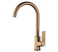 Cuivre Brossé Évier Cuisine Bassin Robinet Robinet Debout Mixer Levier Unique