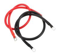 Cuivre Câble de Batterie avec Cosses 3/8 4 Awg 20 Mm² 2 Pièces | PVC Rouge Noir, Raccordement Sûr à Cosse Annulaire, pour Bateau, Camping-car, Isolateurs Solaires