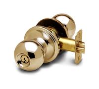 Cuivre Cr k2040pb Boule Bouton de porte d'entrée, Laiton poli