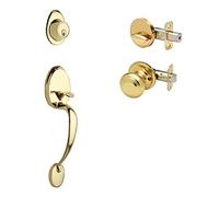 Cuivre Creek Cz2610 X Bk-ab Colonial Porte avant Handleset avec boule Bouton Intérieur confection en AB, CZ2610XCK-PB