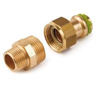 Cuivre Emmanchement Sudo-Press Durchgangsverschraubung Filetage 18 MM - 3/4 "