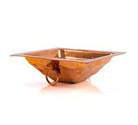 Cuivre Hawan Homa Yagya Kund Aahuti Patra Indian Traditionnel Religieux Agnihotra Havan Kund Yajna pour Temple Home Hindou Navratri Puja Article Festivals Pooja Essentiel et Cadeau (Cuivre - 7,6 x 7,6