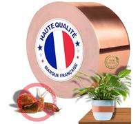 Cuivre Limace, Feuille de cuivre Anti limace et escargots 20m x 50mm - Bande adhésif en cuivre - Ruban Protecteur Plantes pour Maison et Jardin