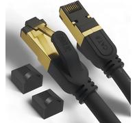 Cuivre Multibrin PREMIUM Câble Ethernet 1M RJ45 Cat 8 Super Débit SSTP 40 Gbps 2000 MHz Compatible avec Routeur Switch Modem Décodeur TV Box Internet PS5 PS4 Xbox Console de Jeux PC 1 M