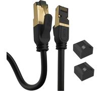 Cuivre Multibrin PREMIUM Câble Ethernet 2M RJ45 Cat 8 Super Débit SSTP 40 Gbps 2000 MHz Compatible avec Routeur Switch Modem Décodeur TV Box Internet PS5 PS4 Xbox Console de Jeux PC 2 M