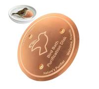 Cuivre pour bain d'oiseaux | de nettoyage sûre avec support triple point, disque de purification en cuivre, pour observer le jardin, le parc, l'extérieur, le balcon, la fontaine, le colibri, le
