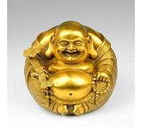 Cuivre Pur maîtreya Bouddha Statue Sculpture Zen Bouddhiste Figure Harmonie laufhing Chanceux du Bouddhisme Statuette fengsui décoration Ornement Home Bureau