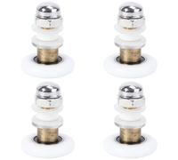 Cuivre Roulettes Glissement Silencieux Fluide, 4 Pièces | Action à Ressort Écrou, Capot Plastique, Pièces DIY pour Rails Courbes, Rénovation Pratique des Cabines de Bain