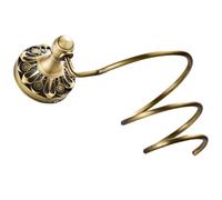 Cuivre Support Stable Rangement, pour Sèche-cheveux Mural | Branchement à Trou de 6mm, Spirale, Style Simple Moderne, Finition Or, Garde la Pièce Nette