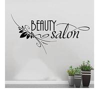 CUIXIAOQI Sticker Mural Amovible Noir Salon de Beauté et Mode Noir et Blanc 57x29cm
