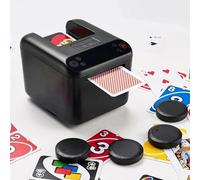 CUIYKAI Distributeur de Cartes électronique, Compatible Poker et UNO, Capacité pour 3 Jeux de Cartes, 4 Boutons d'Appel, avec Mode personnalisé et Mode Poker Texas Hold'em