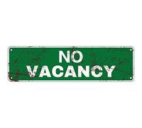 CUIYMXSC Plaque murale vintage en métal « No Vacancy » pour décoration d'intérieur, café, bar, boutique, ferme, 40,6 x 10,2 cm
