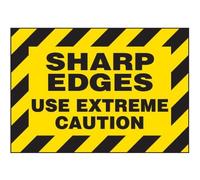 CUIYMXSC Sharp Edges Use Extreme Caution Warning Marker Safety & Compliance Signs/OSHA & ANSI Conforme aux normes OSHA et ANSI/Panneau d'avertissement de machine en métal 20,3 x 30,5 cm