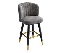 CUIYMXSC Tabourets de Bar Accueil Cuisine Petit-déjeuner Tabouret de Bar Caissier Chaise de Bureau de réception Banc d'îlot pivotant à 360 ° avec Dossier avec Repose-Pieds en Fer forgé 5 Couleurs, 3