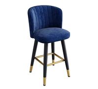 CUIYMXSC Tabourets de Bar Accueil Cuisine Petit-déjeuner Tabouret de Bar Caissier Chaise de Bureau de réception Banc d'îlot pivotant à 360 ° avec Dossier avec Repose-Pieds en Fer forgé 5 Couleurs, 3