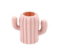 cuiyoush Porte-stylos mignon en forme de cactus - Organiseur de bureau pour pinceaux de maquillage - Organisateur amusant pour bureau à domicile - Rose