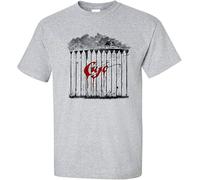 Cujo T-Shirt Retro 1980s Horror Movie Stephen King Gray Graphic Tee Manches Courtes(Small)