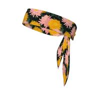 Cuju Bandana de sport double face imprimé plein écran avec cordon de serrage double face adapté pour le tennis, la course à pied et le yoga