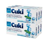 Cuki Lot de 10 sacs à glace, 280 cubes, plastique