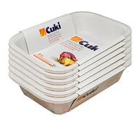 Cuki Lot de 18 barquettes en carton pour four traditionnel et micro-ondes - 2/3 portions - rectangulaires [RC63] (Multipack)