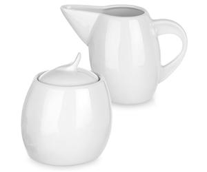 Cukierniczka i mlecznik porcelanowe MONA 200 ml / 240 ml 2 el.