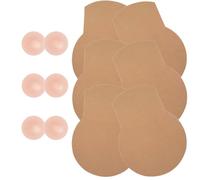 CUKIN 3 Paires Bande Adhésive Poitrine avec Caches-Tétons, Bandeau Remonte-Sein Adhésif pour Robes Dos Nu (A-F) | Soutien sans Buste pour Femme - 3 Tailles