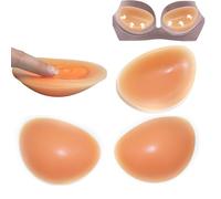 CUKIN Coussinets Soutien-Gorge Adhésifs Amovibles 2 Pièces - Volumateurs Silicone Push Up pour Maillot de Bain & Bikini - Rembourrage Confortable, Invisible, Lavable (Femme)