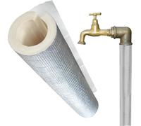 CuKLARYi Gaine de tuyau en mousse autocollante, tube isolant en aluminium for tuyaux d'eau chaude et froide en extérieur, for l'hivernage et la conservation de la chaleur(48mm/1.88in)