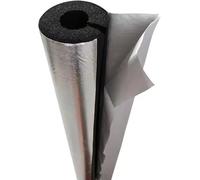 CuKLARYi Rouleau de gaine isolante en mousse for tuyaux, isolation extérieure, autocollante, pré-fendue, antigel, L95/98 cm, avec feuille d'aluminium(ID140xT20mmxL0.95M)