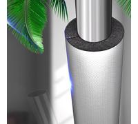 CuKLARYi Tube isolant en mousse auto-obturante for tuyaux,longueur 95 cm, aluminium adhésif puissant,for l'hivernage et la conservation de chaleur des d'eau chaude froide(4.5x0.6in)