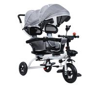 cukoekim Tablem Kids Tricycle, Baby Push Trike pour Un Enfant de 2 à 8 Ans, avec siège Double & Cauve, Roue en Caoutchouc Antichoc, Tout-Petit du Premier Trike l'exercice, Le vélo et Jeu Plein G