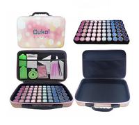 cukol cukol Boite Rangement Diamond Painting Grande Capacité Portabl | Malette Accessoires pour Kit Peinture Diamant Adult, Valise Outils pour Perles Broderie Diamant, Rose, 60 Pots