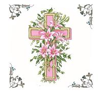 cukol cukol Canevas Broderie Point de Croix Kit Complet Adulte - Facile Kit Broderie Debutant pour Loisirs Créatifs Activité Manuelle, 30x30 cm 11CT Imprimé Cross Stitch Embroidery Set