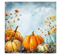 cukol cukol Canevas Broderie Point de Croix Kit Complet Adulte - Facile Kit Broderie Debutant Pour Loisirs Créatifs Activité Manuelle, 30x30 cm 11CT Citrouille Imprimé Cross Stitch Embroidery Set