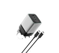 CUKTECH 120W Chargeur USB C GaN à 3 Port, Broches Pliables, Câble 240W 1,5m | 2C1A, 38% Plus Compact, ADC 2.1, IgnifugeV0, 9 Protections, Certifié CE, Pour MacBook/iPad/iPhone 17&16&15/Samsung S26/Xiaomi