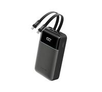 CUKTECH 40W 20000mAh Batterie Externe, Câble Intégré, Certifiée CCC & MFi | 4 Port, Câble Tressés Lightning & USB-C Intégré, Écran LED, Approuvé Avion, IgnifugeV0, Pour iPhone17&16/Samsung/iPad/MacBook