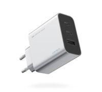 CUKTECH Chargeur USB C 65W, 3 Ports GaN Tech et PPS PD Chargeur Rapide, Chargeur 65W USB C Rapide Compatible avec MacBook/Air, iPad/Air, iPhone, Galaxy S23