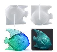 CULASIGN Grands moules en silicone en résine époxy koï, poisson, résine coulée, moule en silicone, moule époxy pour décoration de la maison ? artisanat