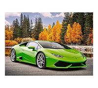 CULASIGN Images de peinture diamant à faire soi-même - Kit de peinture diamant 5D - Full Drill - Pour enfants, adultes, point de croix - Décoration murale pour la maison (voiture verte, 40 x 30 cm)